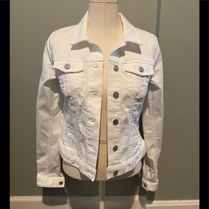 LOFT white denim jacket